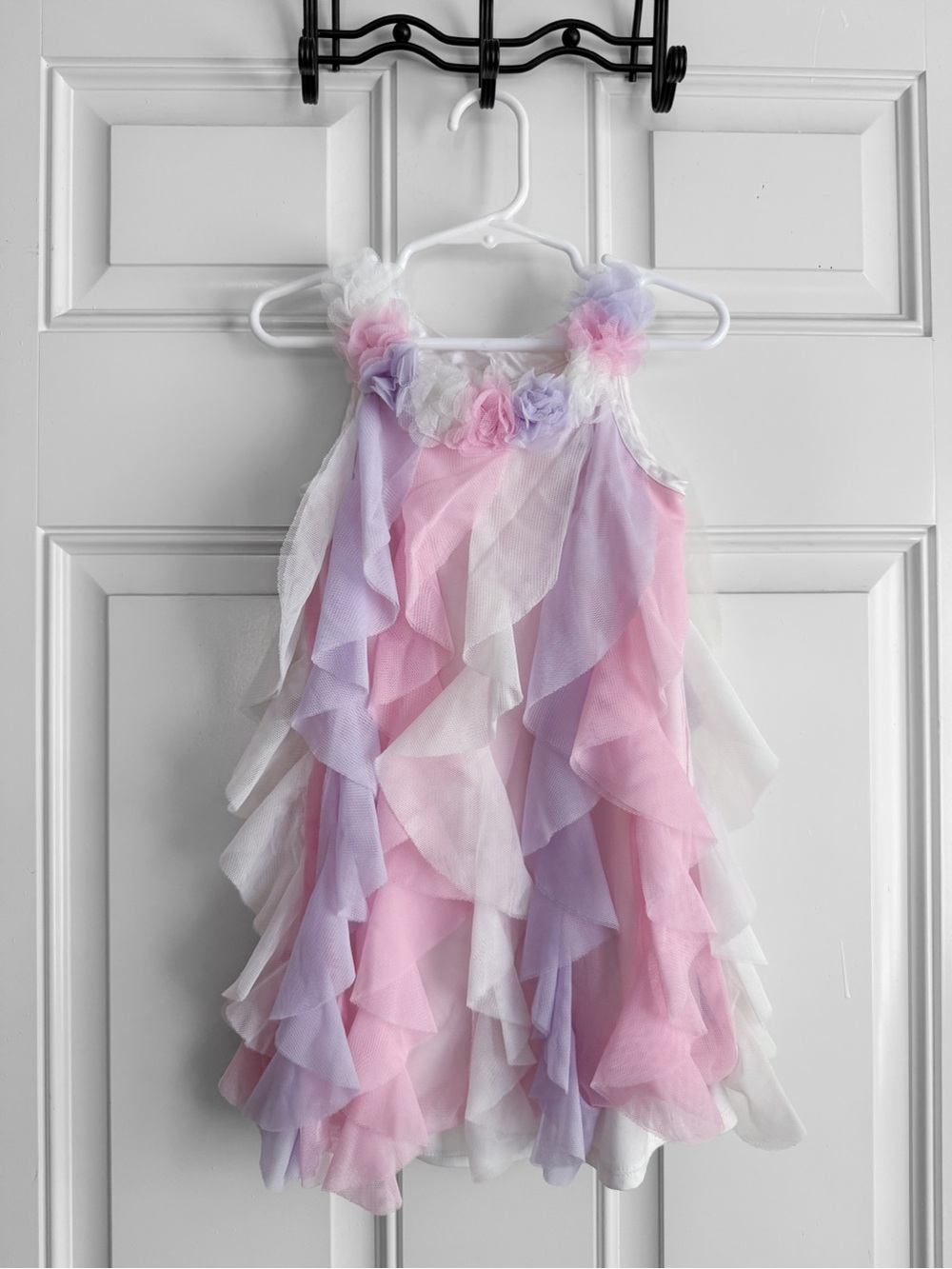 Biscotti Pink, Lavender & White Layered Tulle Costume Dress